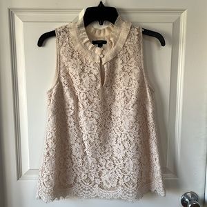 Jcrew lace sleeveless blouse